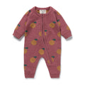 Clementine Organic Knitted Jacquard Growsuit