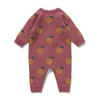 Clementine Organic Knitted Jacquard Growsuit