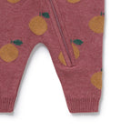 Clementine Organic Knitted Jacquard Growsuit