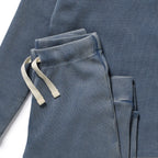Twilight Blue Organic Waffle Henley Pyjamas