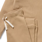 Honey Fawn Organic Waffle Henley Pyjamas