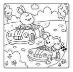 Happy Days - Scooty Cuties Cosy Colouring Kit