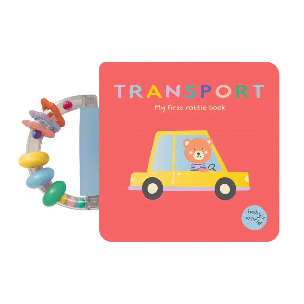 Babys World - Rattle Handle Board Book - Vehicles