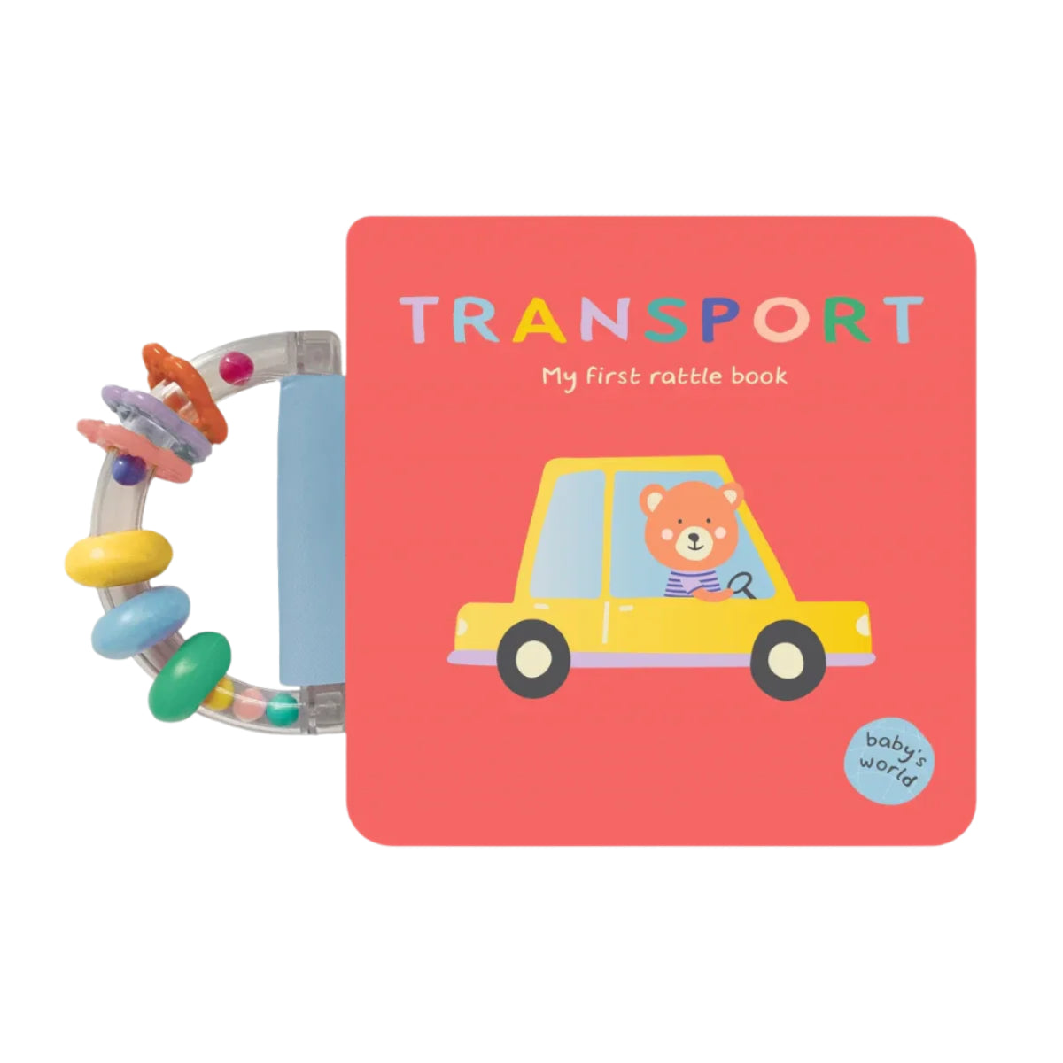 Babys World - Rattle Handle Board Book - Vehicles