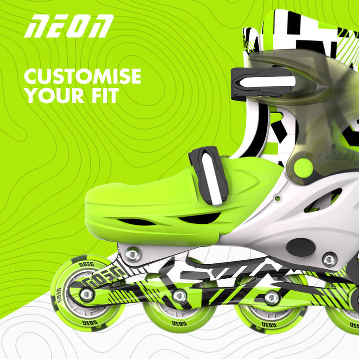 Yvolution Neon Inline Skates - Green & Black