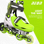 Neon Inline Skates - Green & Black