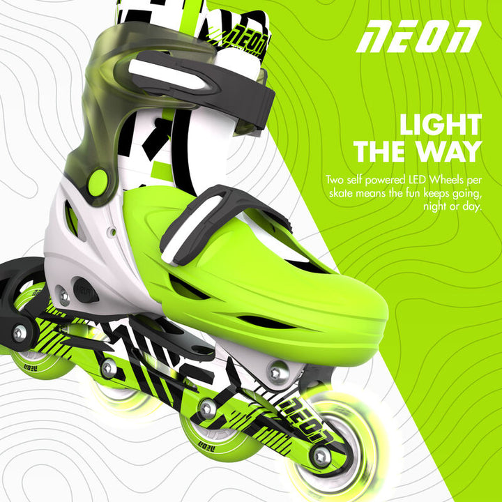 Yvolution Neon Inline Skates - Green & Black