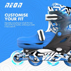 Neon Combo Skates - Goteki Blue