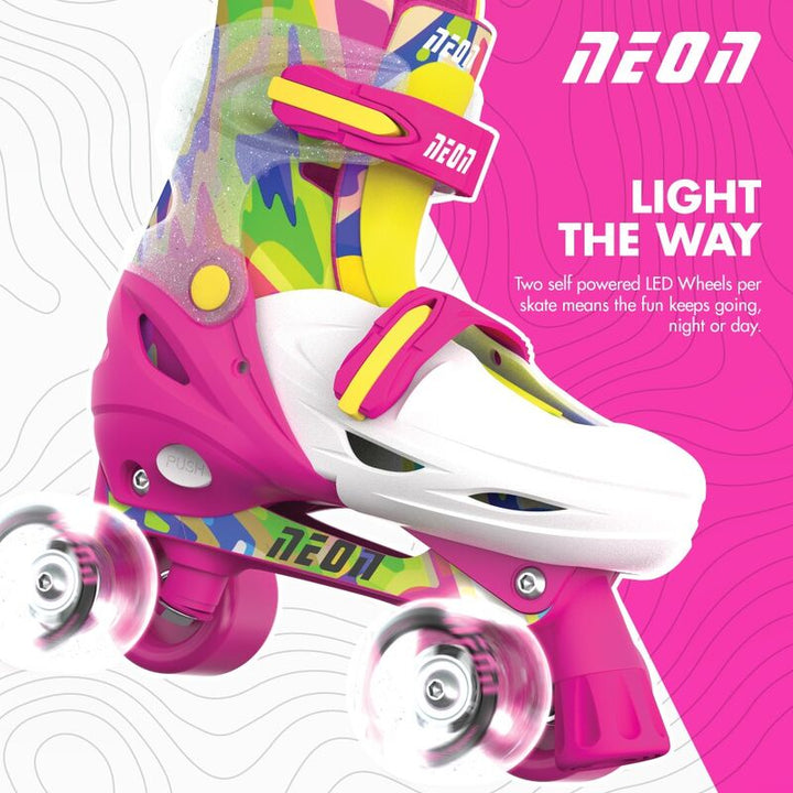 Yvolution Neon Combo Skates - Pink & Yellow