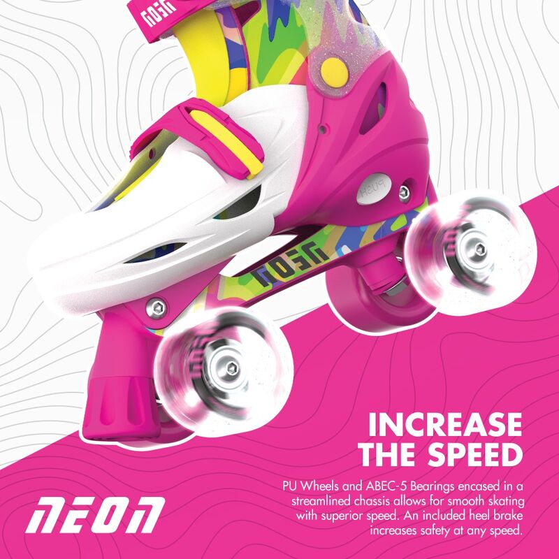Yvolution Neon Combo Skates - Pink & Yellow
