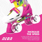 Neon Combo Skates - Pink & Yellow