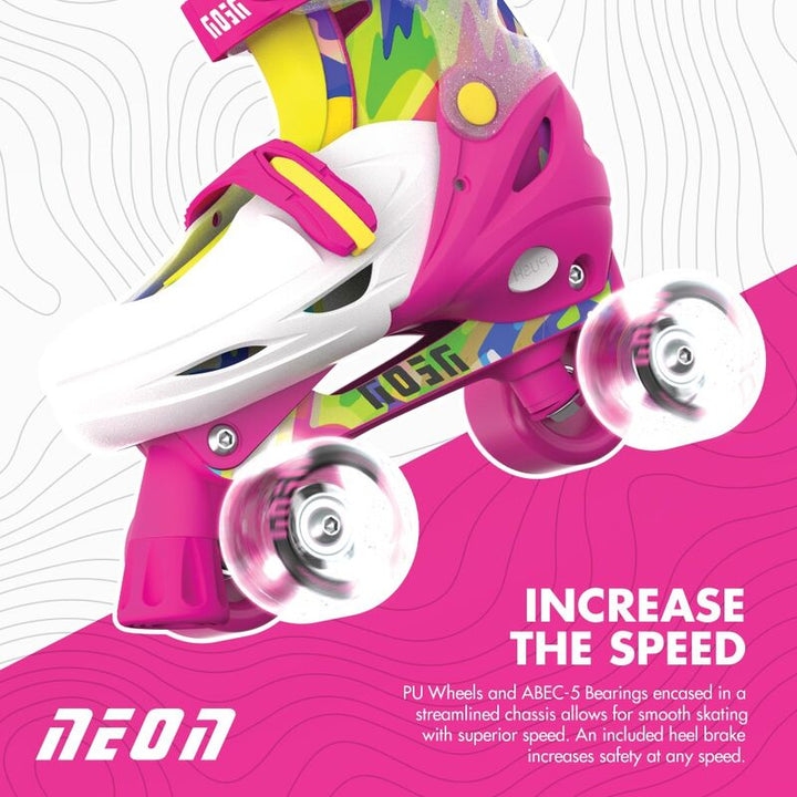 Yvolution Neon Combo Skates - Pink & Yellow