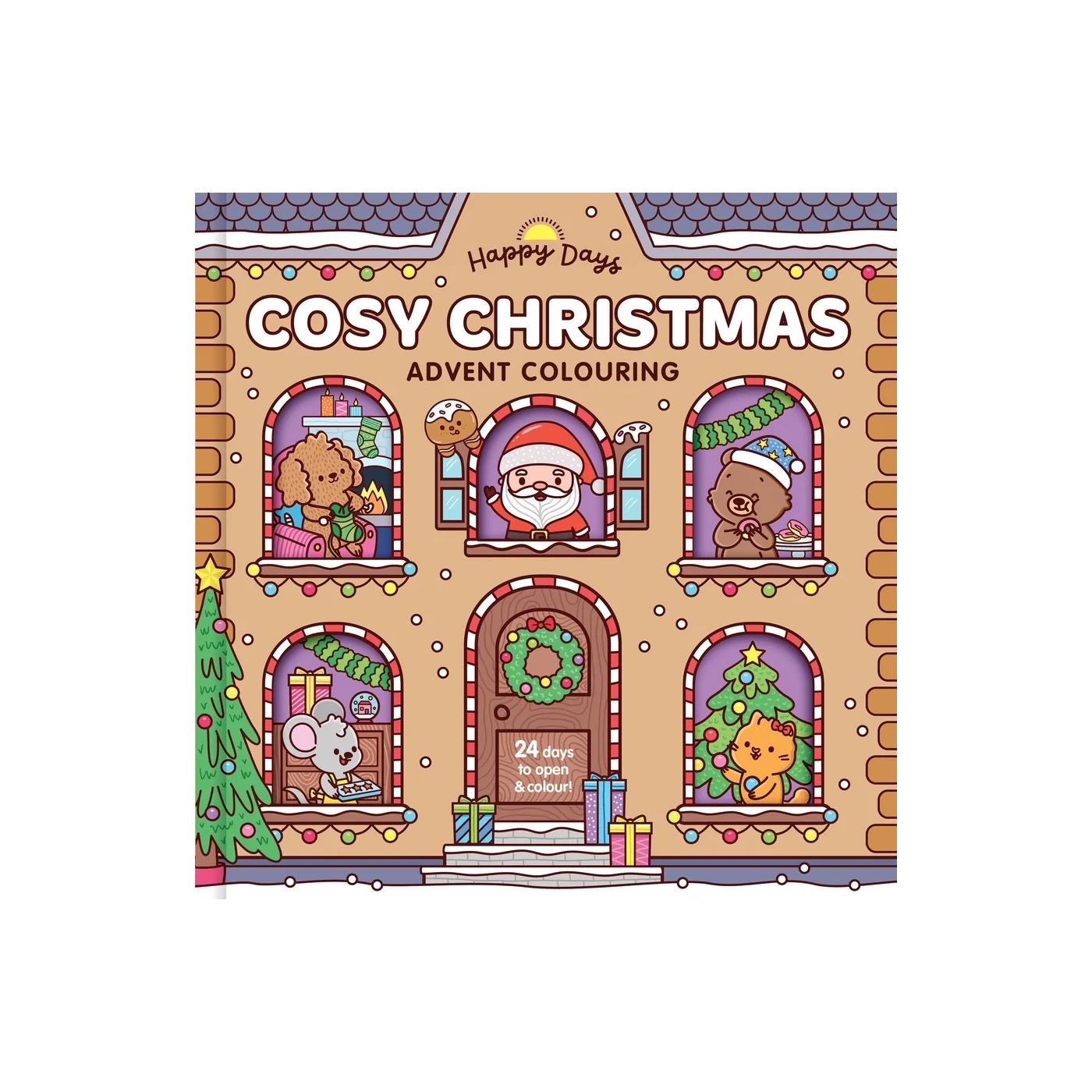 Happy Days - Cosy Christmas Advent Colouring Book