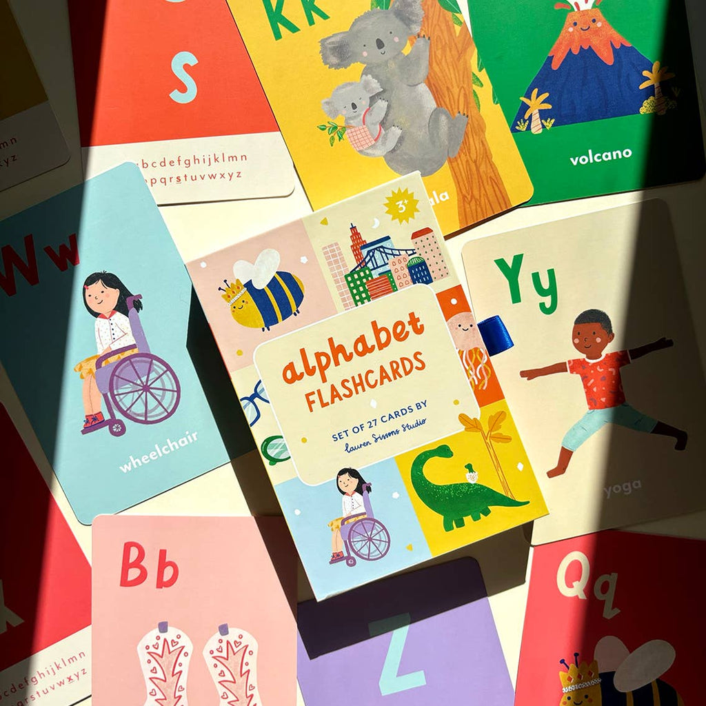 A-Z Illustrated Alphabet Flashcards