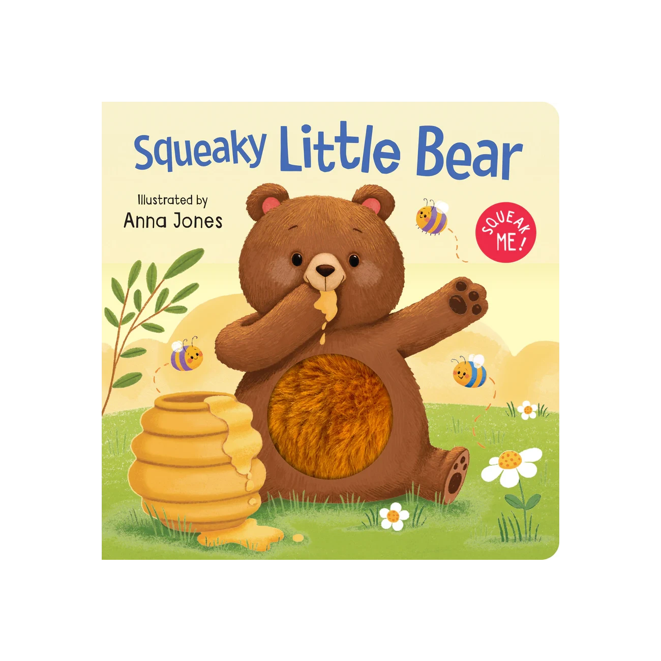 Squeaky Plush Board Book - Squeaky Little Bear