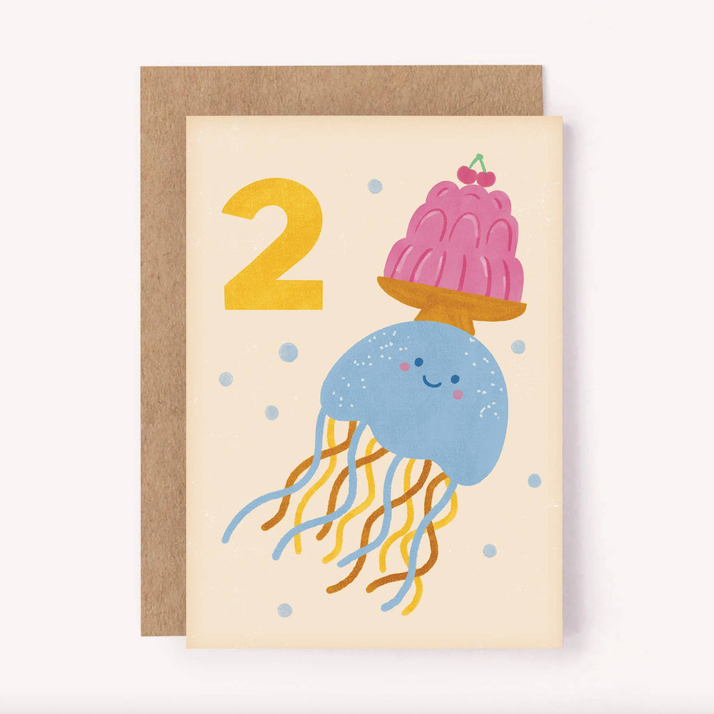 Jellyfish 2nd Birthday Card