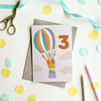 Bear 3rd Birthday Card