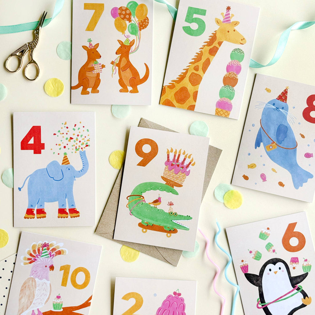 Elephant 4th Birthday Card