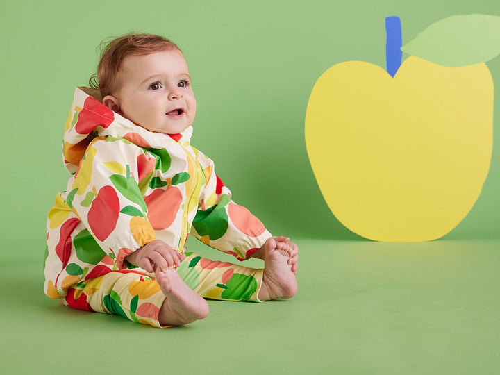 Halcyon Nights Kids Rain Jacket - A Is For Apple Baby