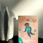 Astronaut Happy Birthday Card