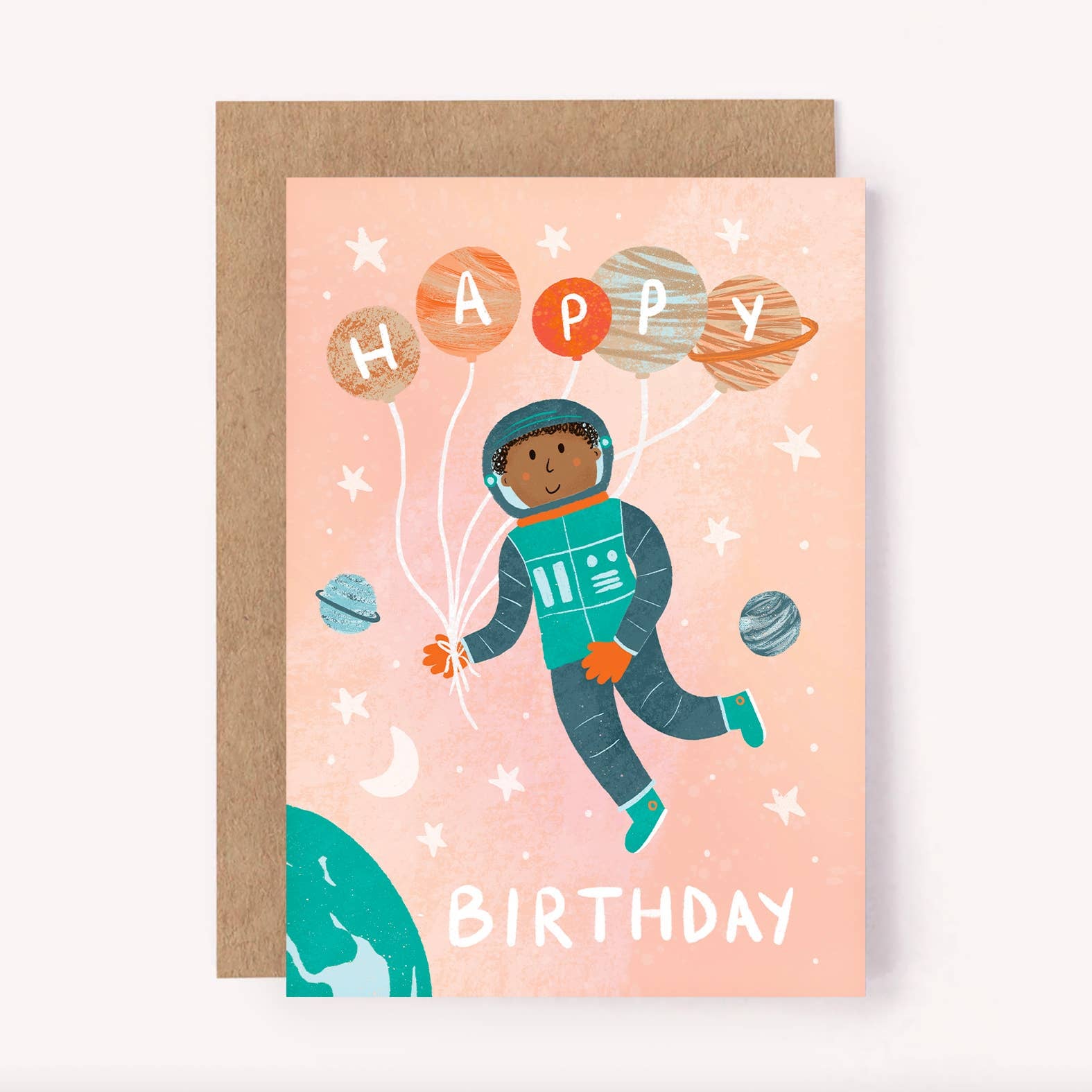 Astronaut Happy Birthday Card
