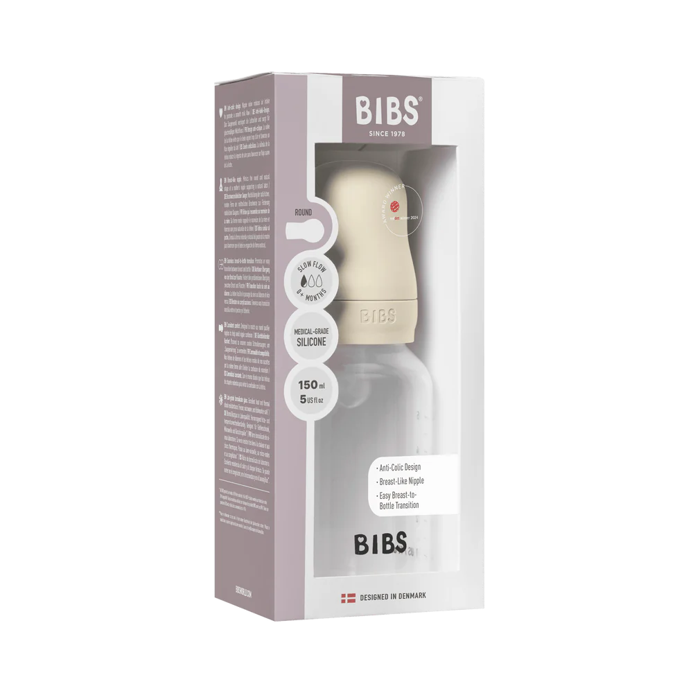 Baby Bottle Complete Set 150ml Silicone -Ivory