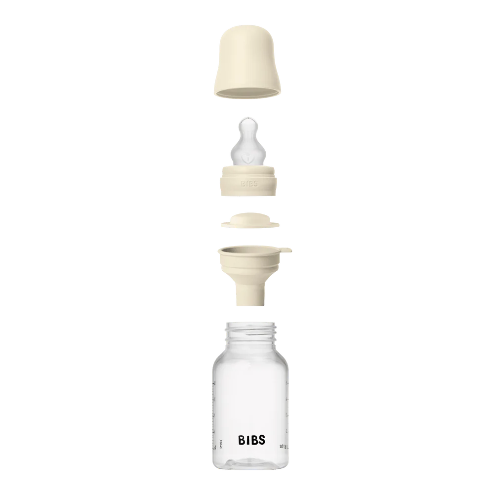 Baby Bottle Complete Set 150ml Silicone -Ivory