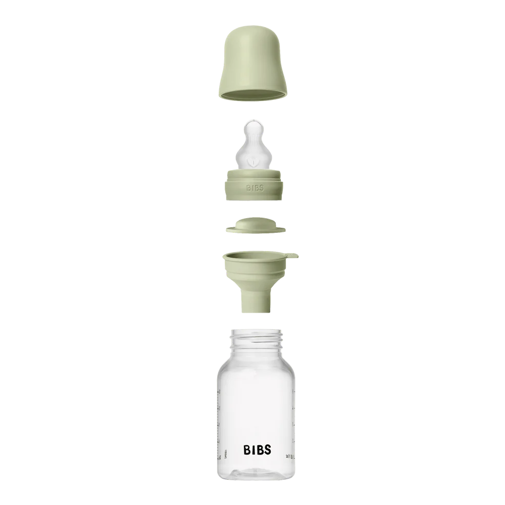 Baby Bottle Complete Set 150ml Silicone -Sage