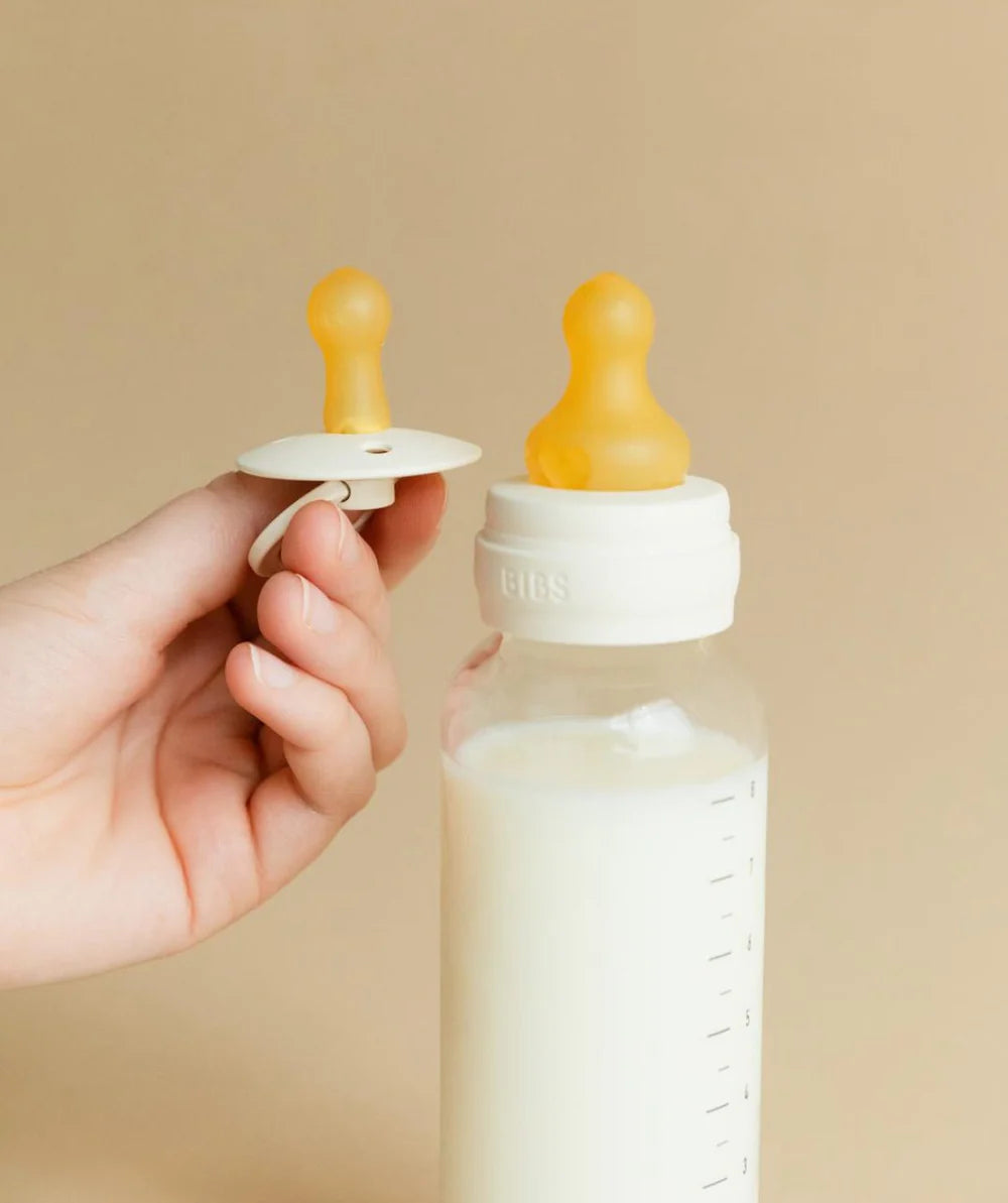 BIBS Baby Bottle Complete Set 270ml Silicone -Sage