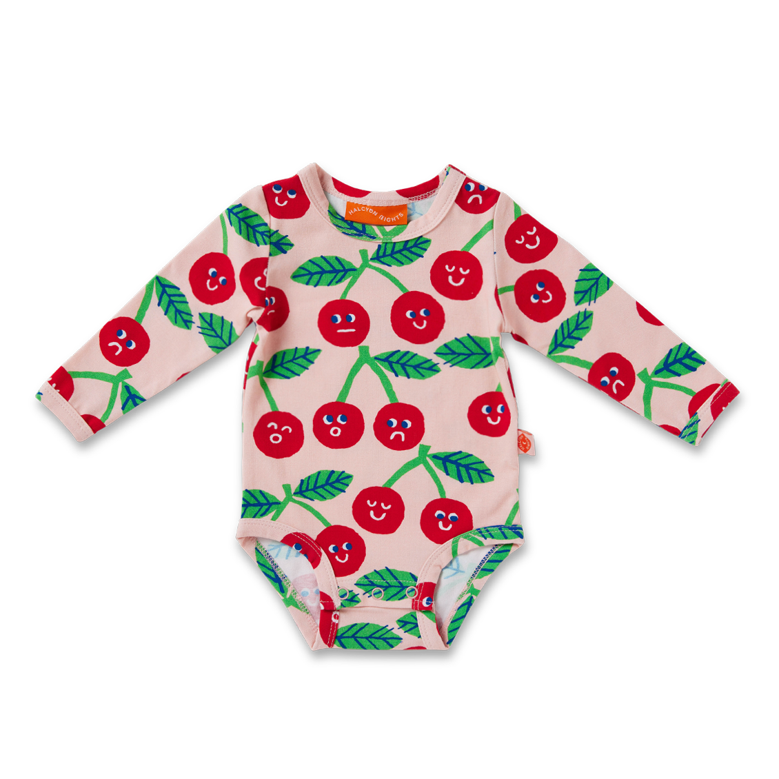 Halcyon Nights Long Sleeve Bodysuit - Cheeky Cherry