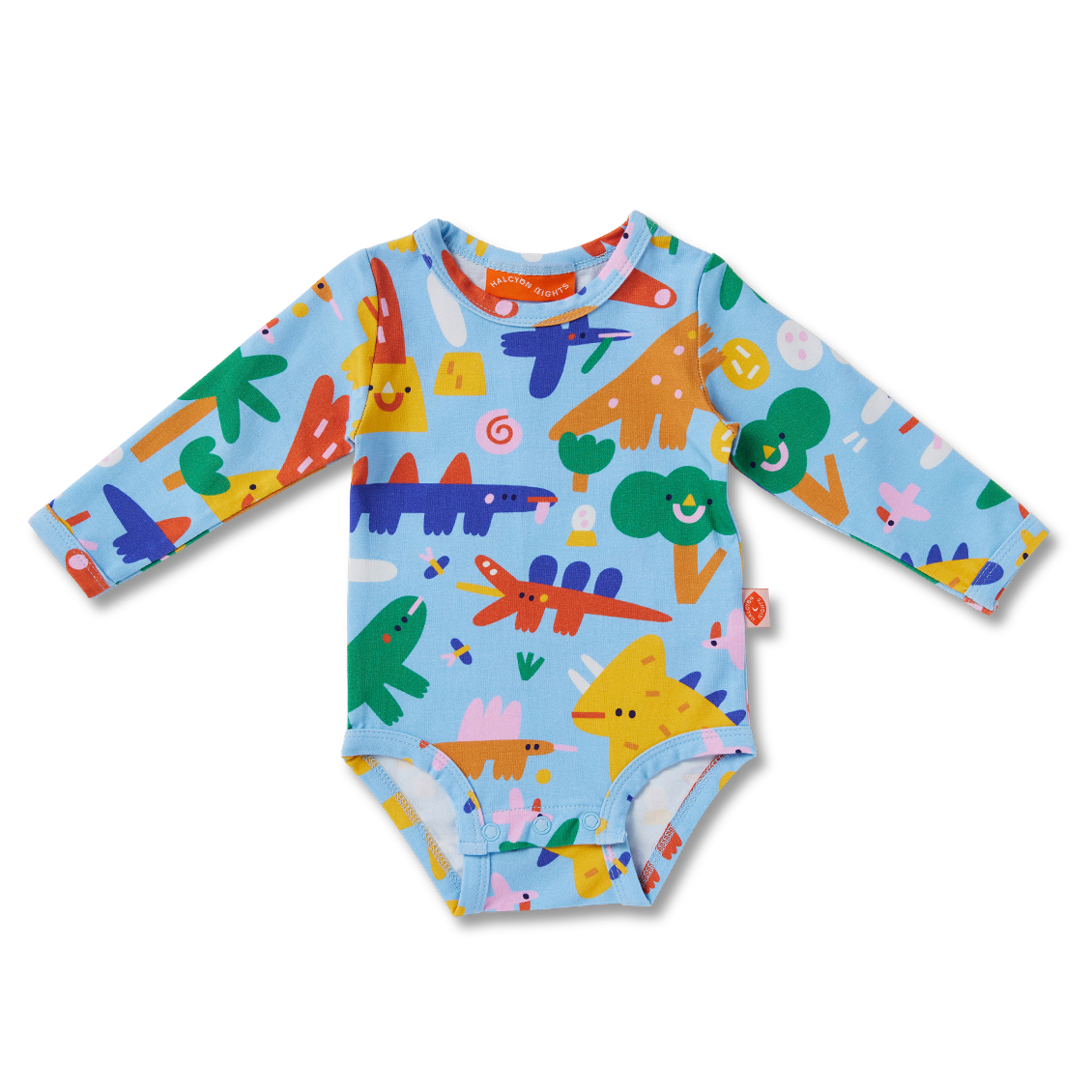 Halcyon Nights Long Sleeve Bodysuit - Dino Days