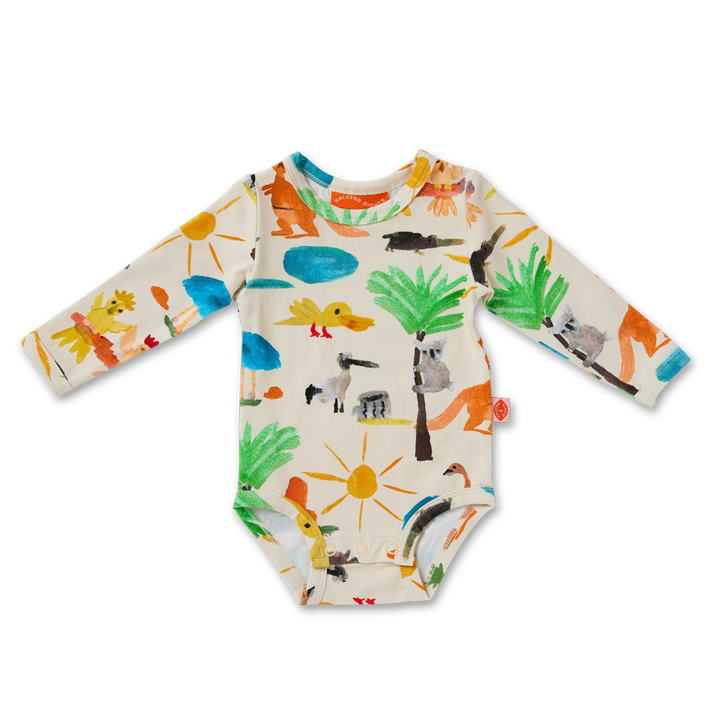 Halcyon Nights Long Sleeve Bodysuit - Yo's Country