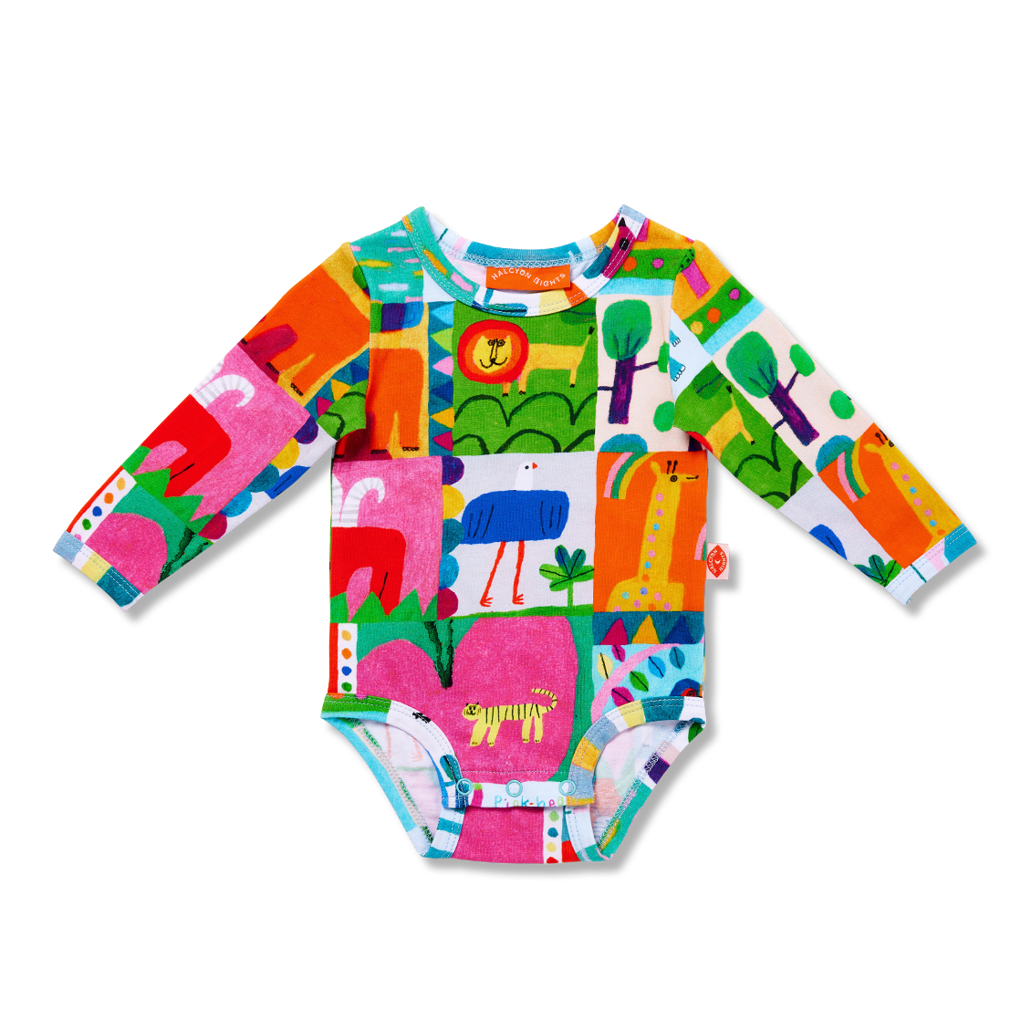 Halcyon Nights Safari Park Long Sleeve Bodysuit