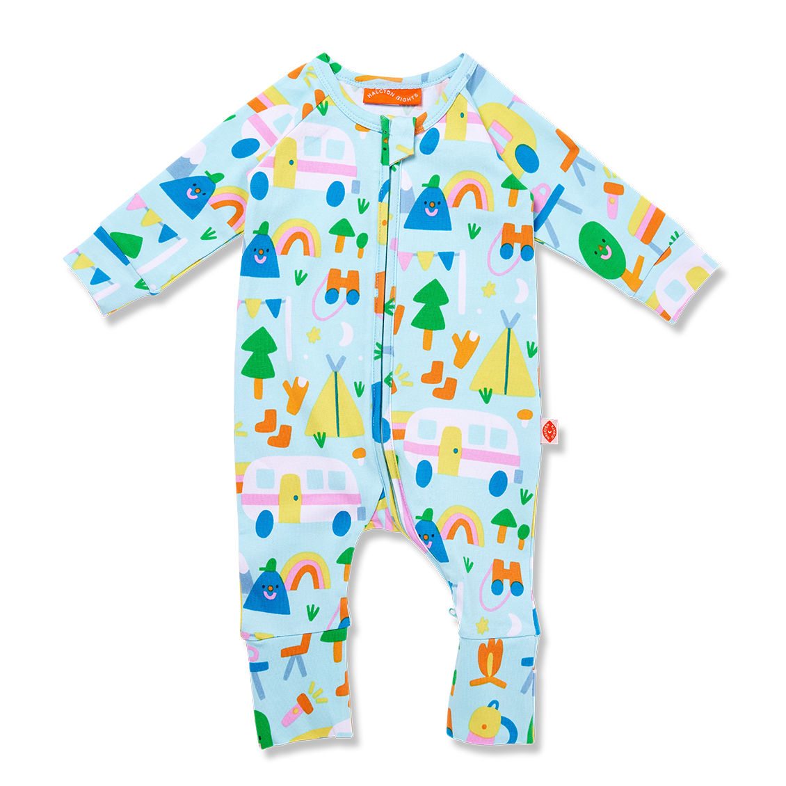 Halcyon Nights Happy Campers Long Sleeve Zipsuit