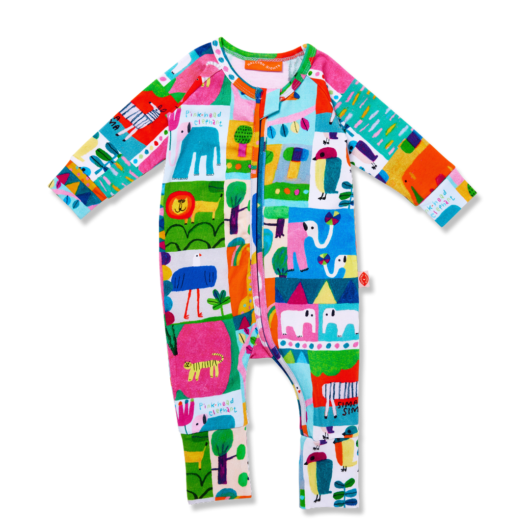 Halcyon Nights Safari Park Long Sleeve Zipsuit