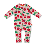 Long Sleeve Zipsuit - Cheeky Cherry