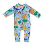 Long Sleeve Zipsuit - Dino Days