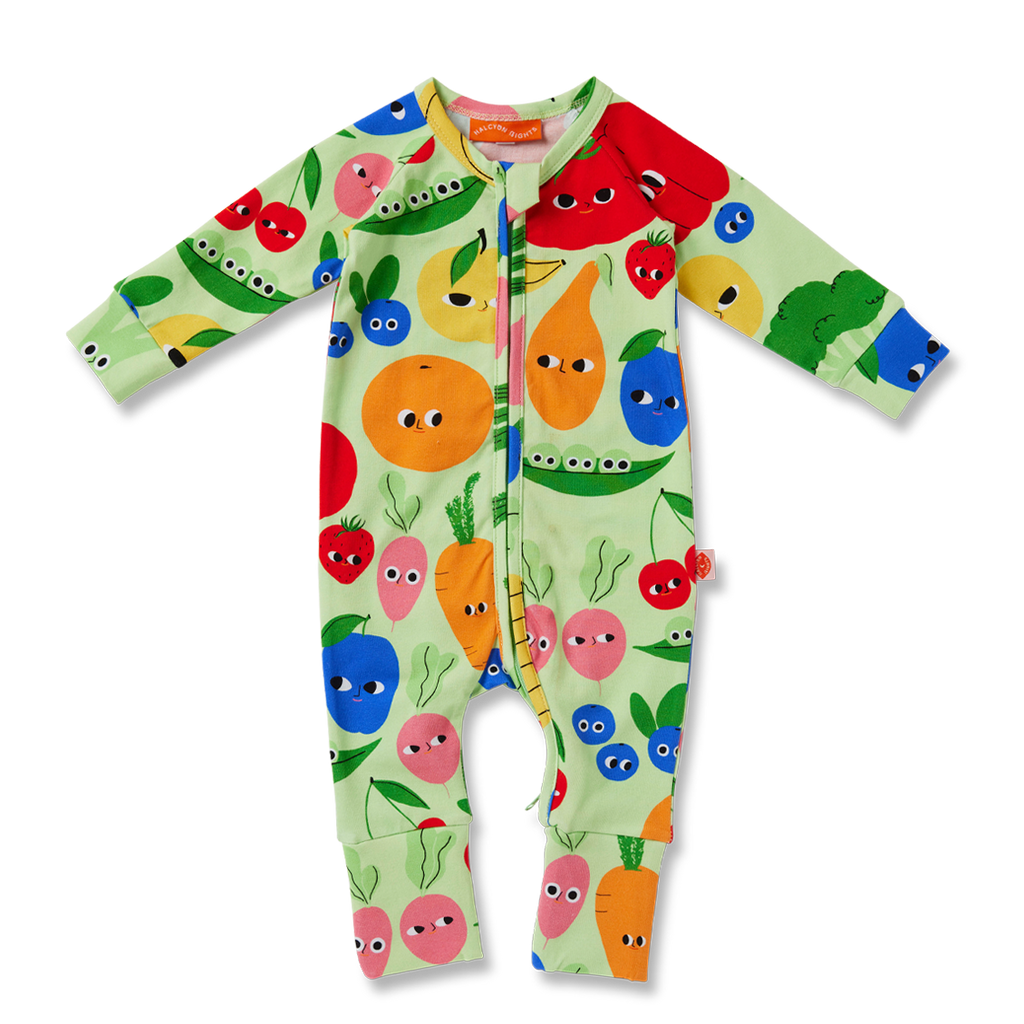 Long Sleeve Zipsuit - Happy Harvest