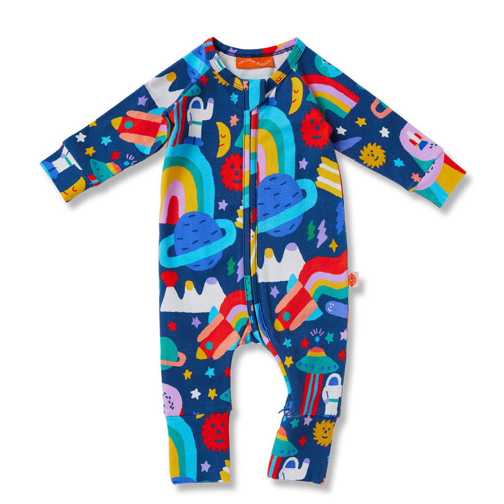 Halcyon Nights Long Sleeve Zipsuit - Rocket Ride