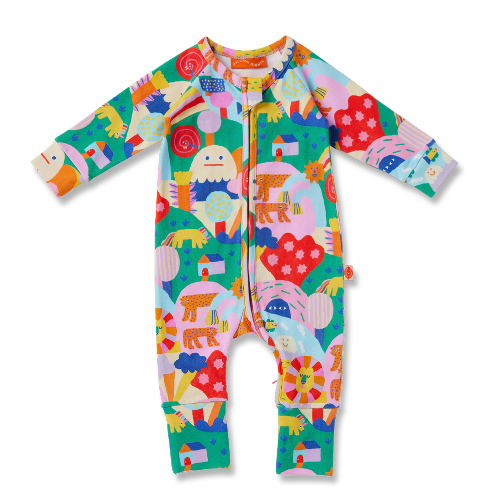 Halcyon Nights Long Sleeve Zipsuitsuit - Rainbow Valley