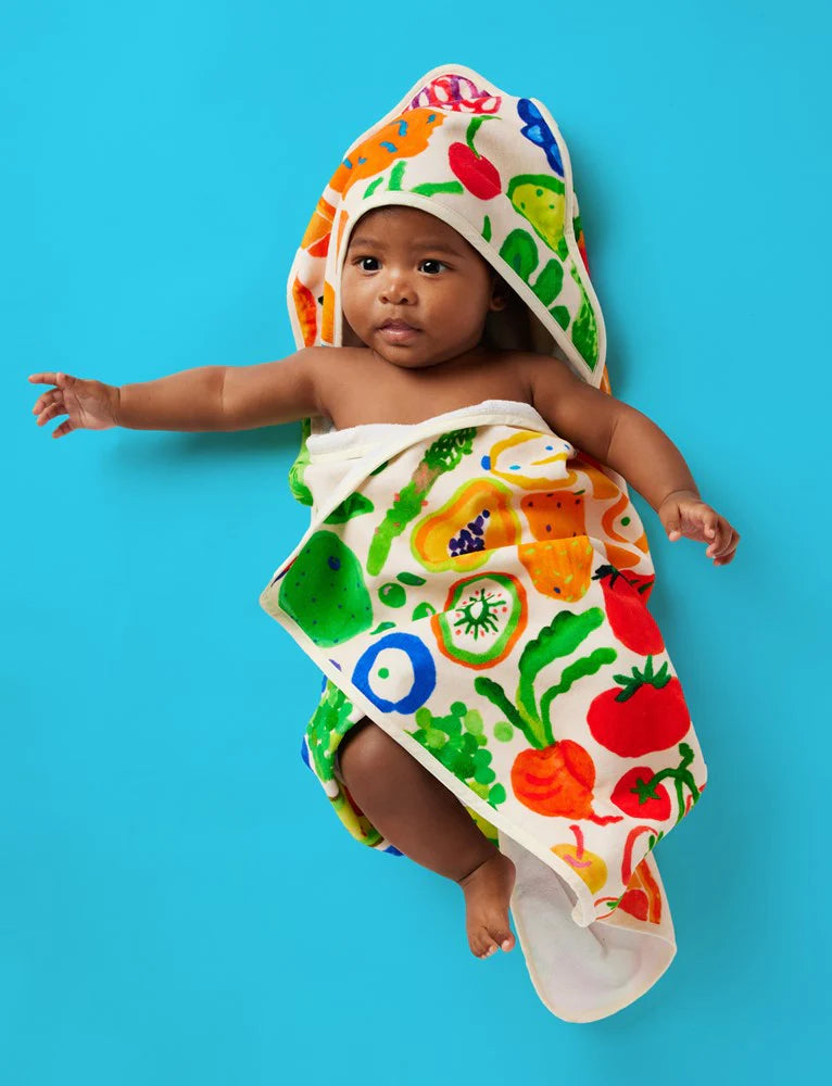 Halcyon Nights Baby Hooded Towel Eat The Rainbow