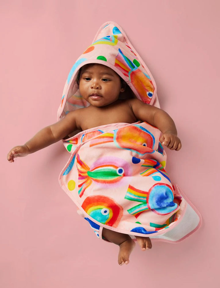 Halcyon Nights Baby Hooded Towel Fancy Fins