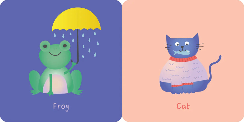 Babys World - Rattle Handle Board Book - Animals