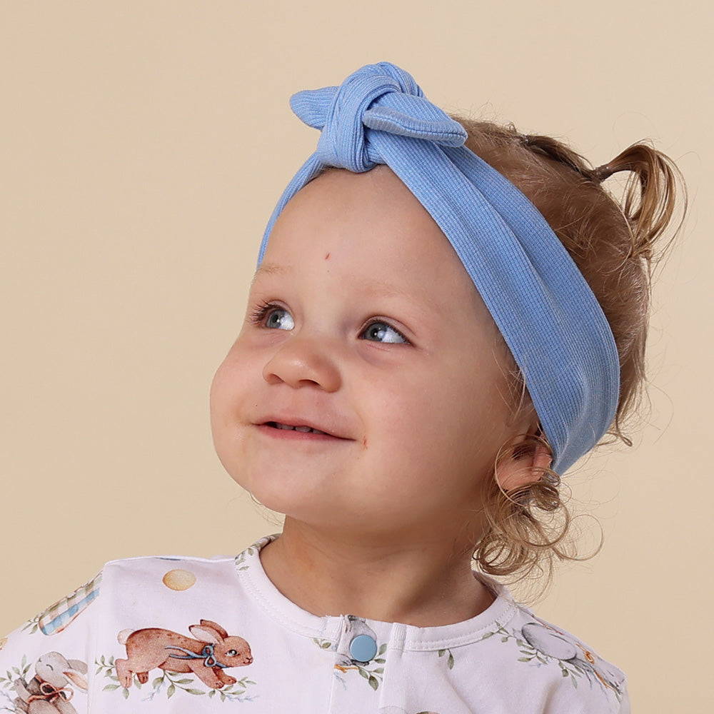 Bluebell Ribbed Organic Topknot