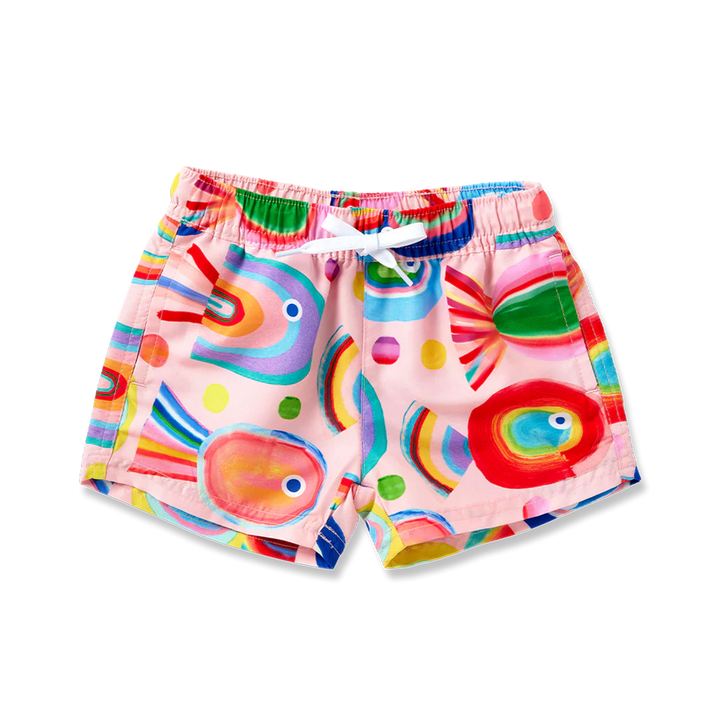 Halcyon Nights Kids Board Shorts Fancy Fins
