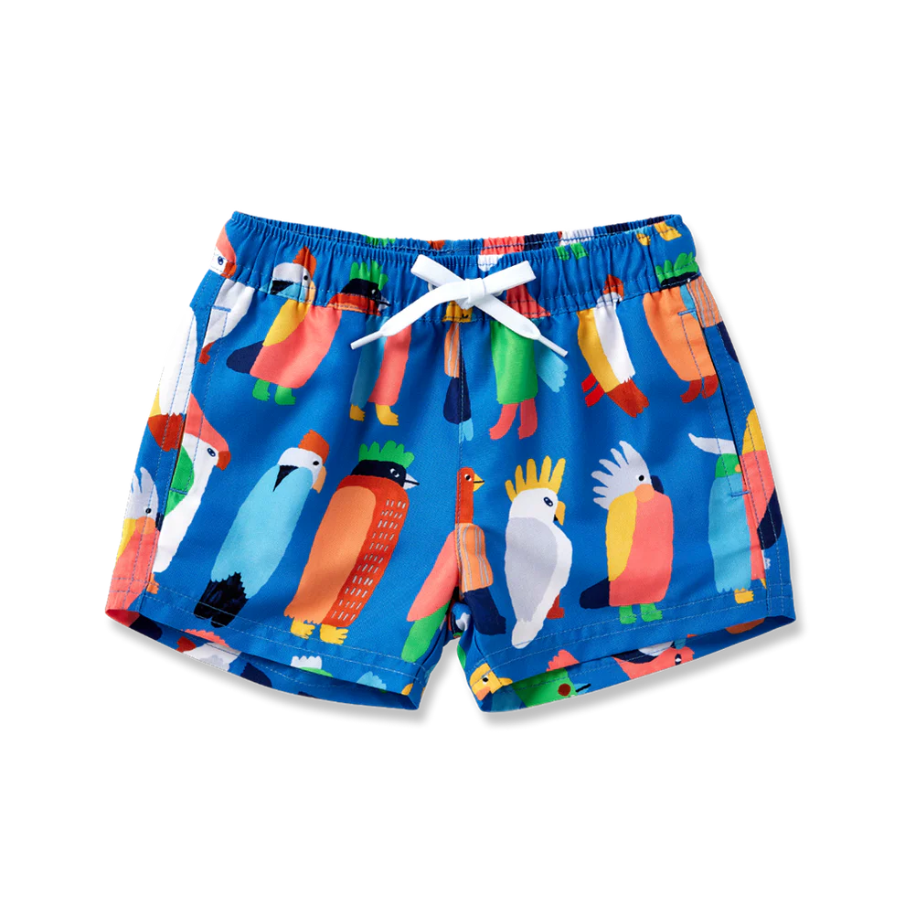 Halcyon Nights Kids Board Shorts Flamin' Galahs