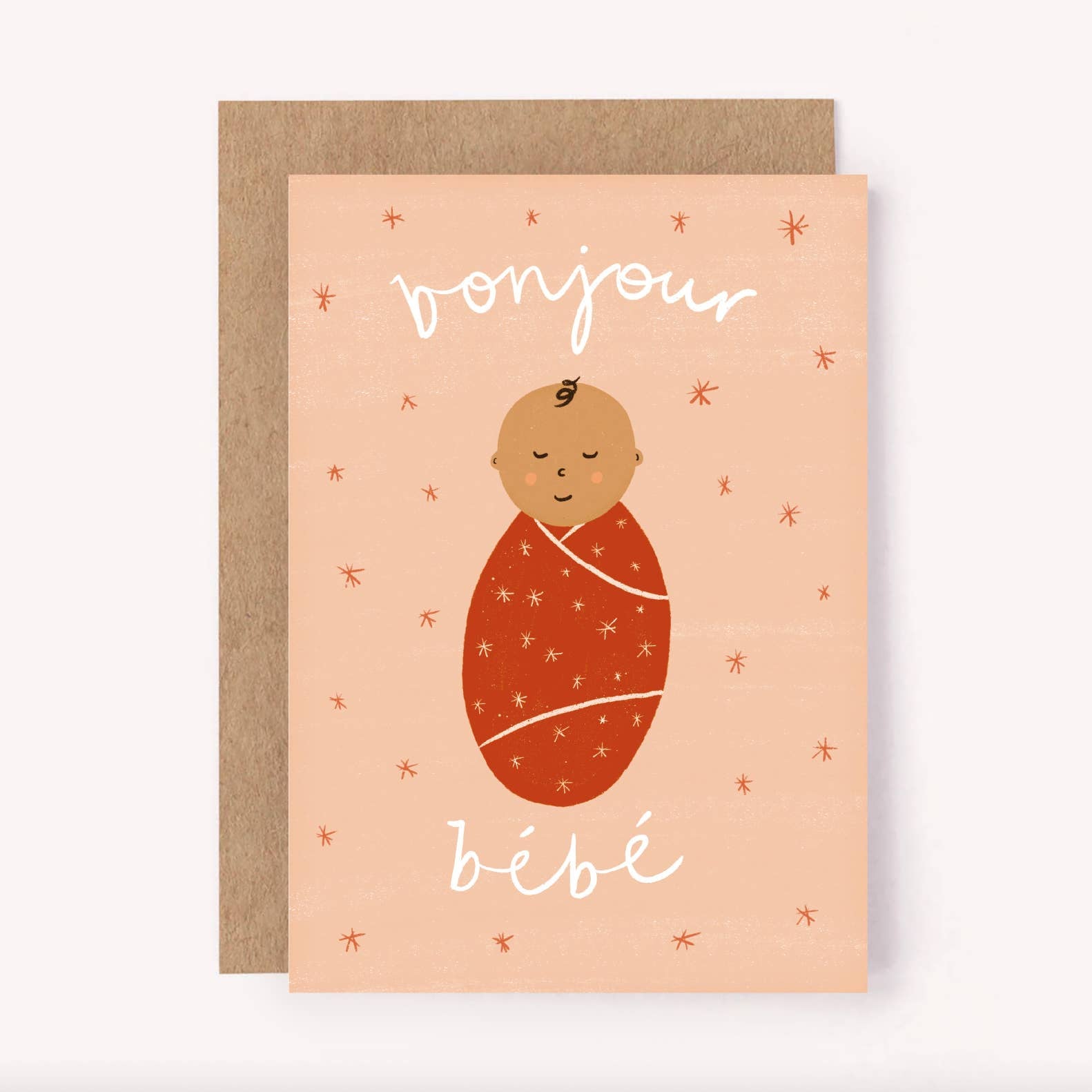 Bonjour Bebe Pink Card
