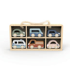 Car Display Case - 6 Vehicles Included