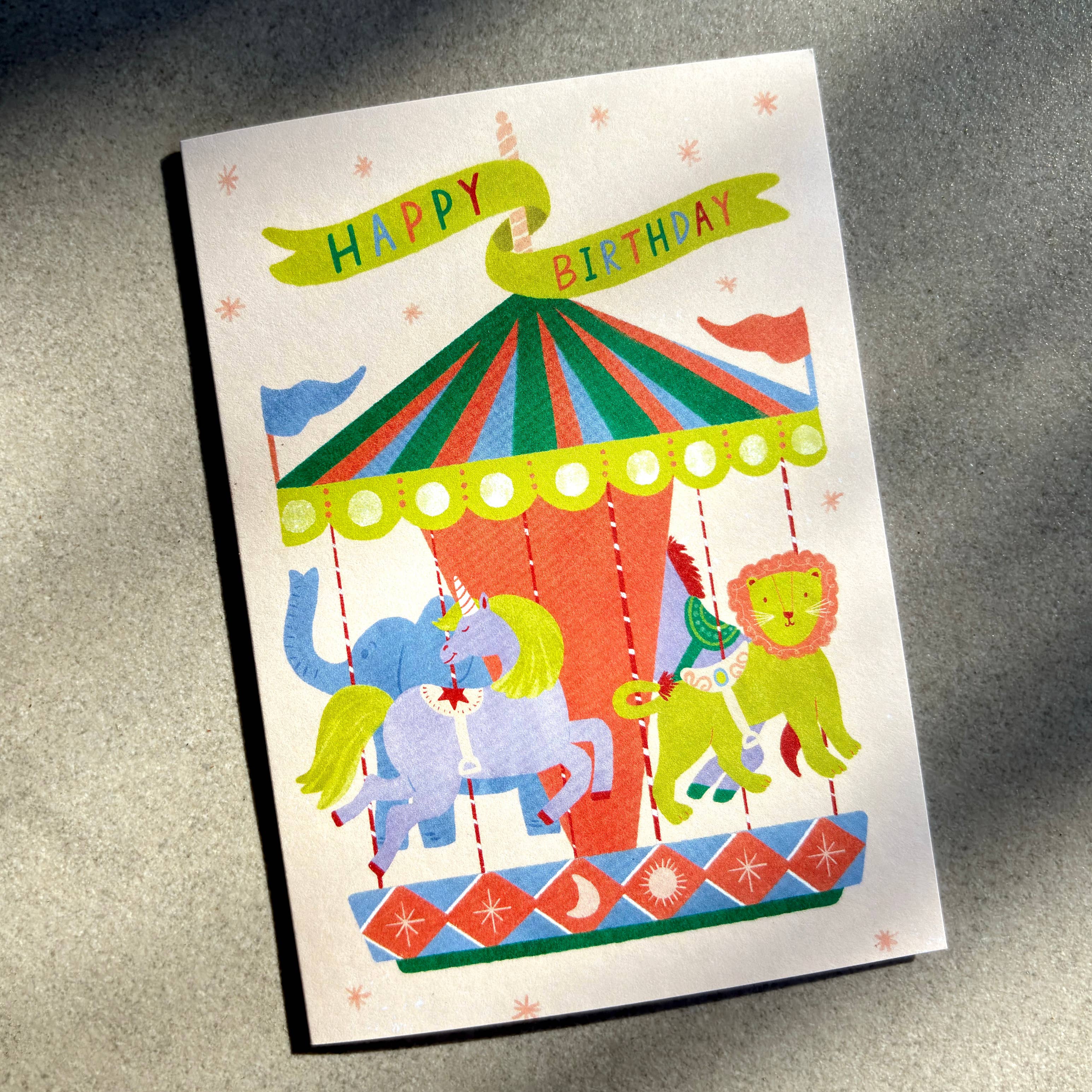 Carousel Ride Birthday Card