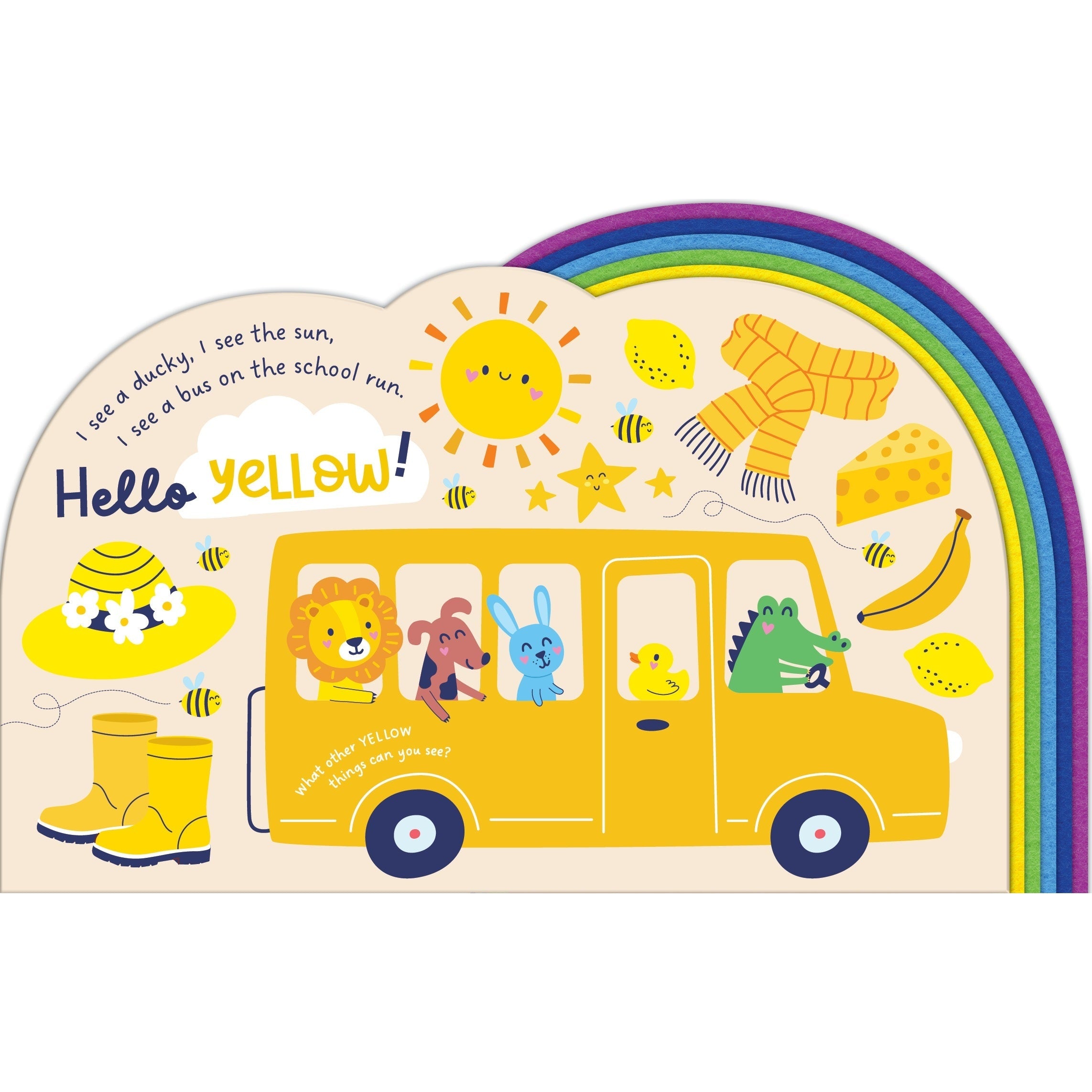 Chunky Felt Board Book - Hello Rainbow